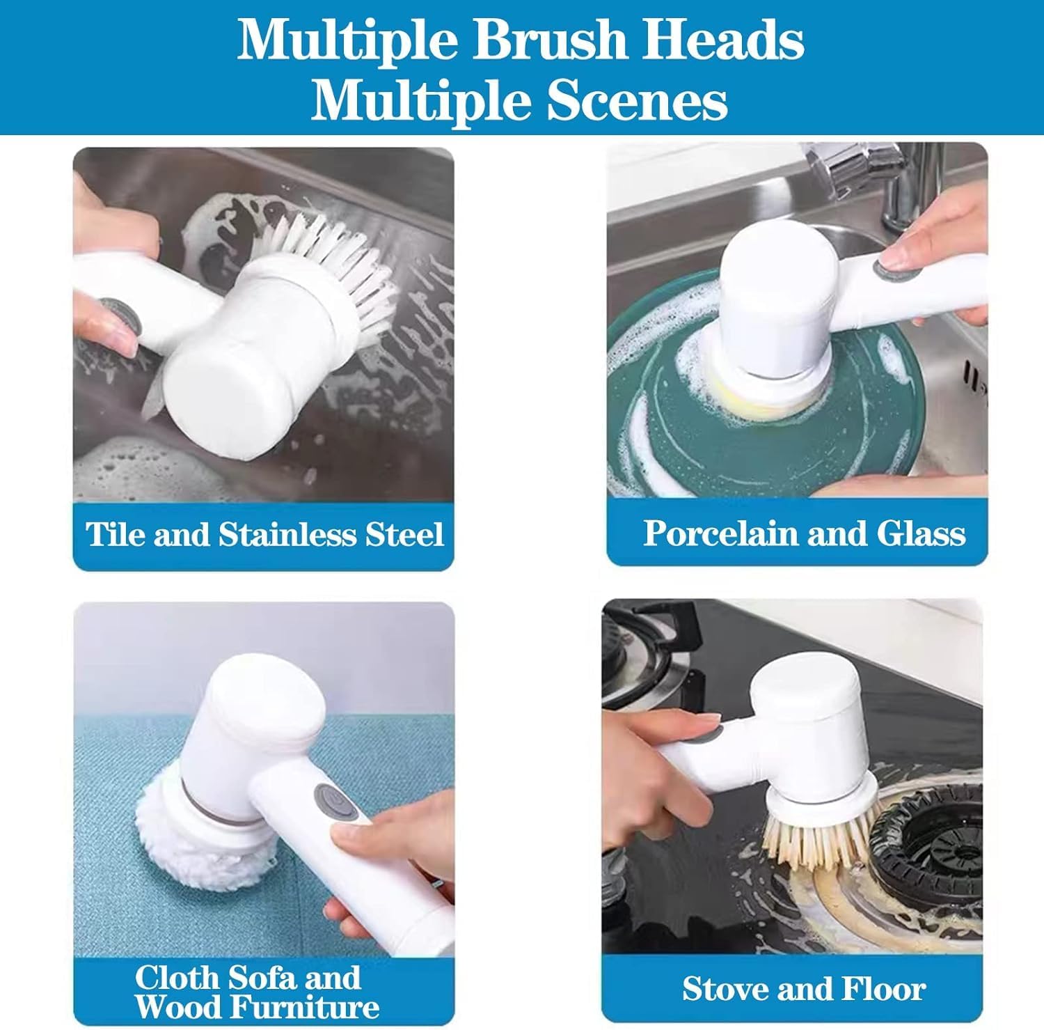 Electric Cleaning Brush Scrubber (Rechargeable)